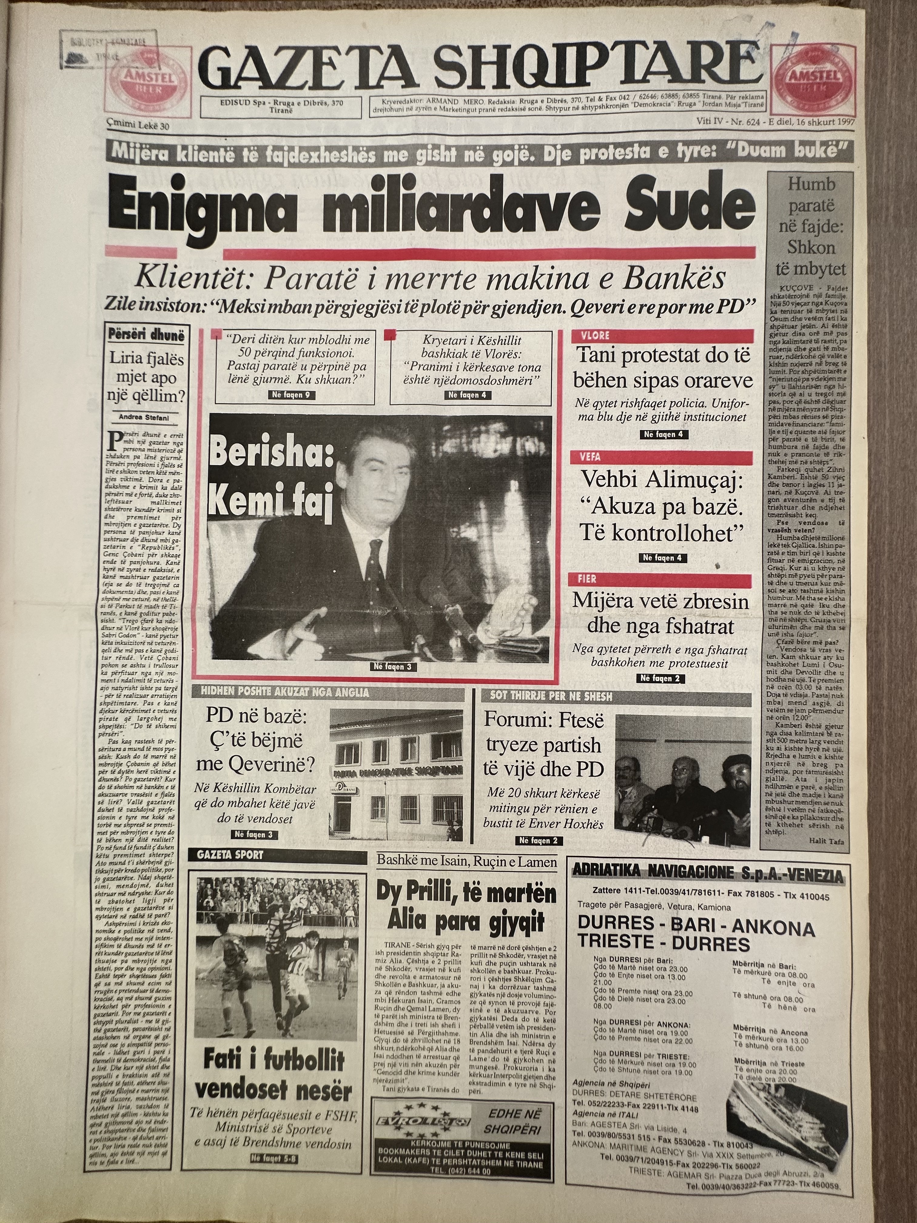 Gazeta Shqiptare 1997-02-16